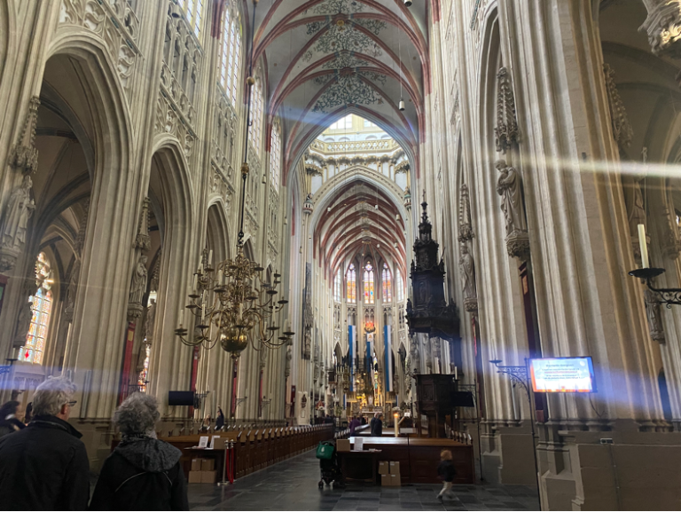 Drukke Sint-Janskathedraal door Maria-bedevaart