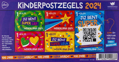 Innovatieve QR-code zegel voor honderd jaar kinderpostzegels “leuk extraatje”