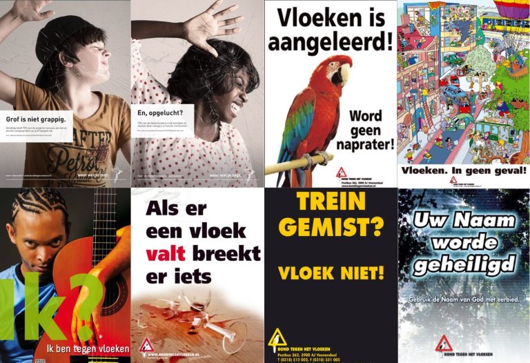 De campagne van de Bond tegen vloeken is terug op stations en scholen