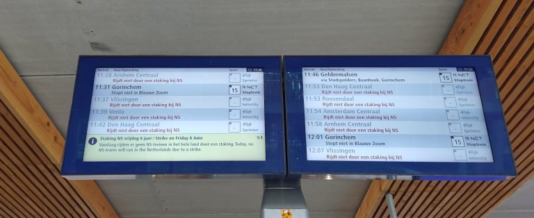 Vrijdag weer staking bij NS: treinen in onder meer Brabant rijden niet